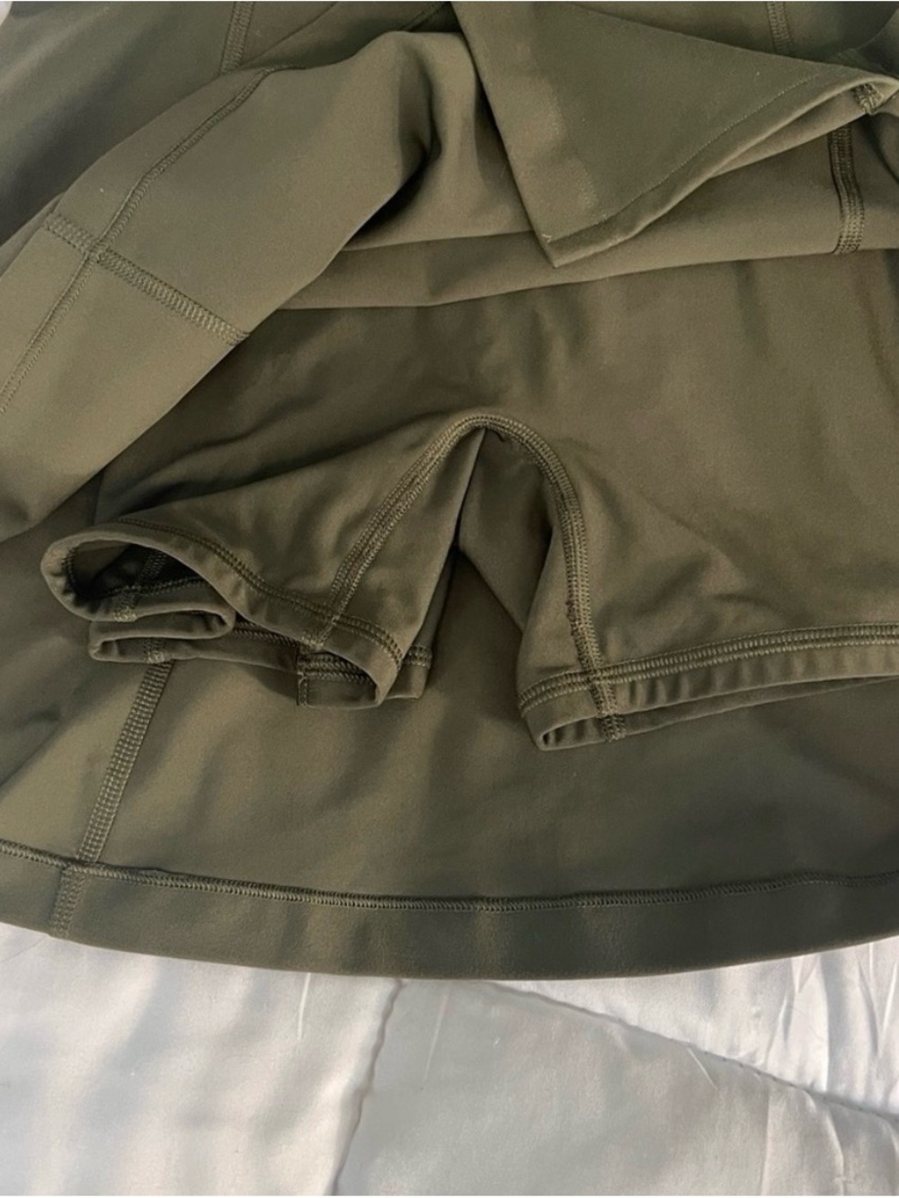 Abercrombie Olive Green YPB Athletic SculptLUX Square-Neck Mini Dress - Picture 5 of 5